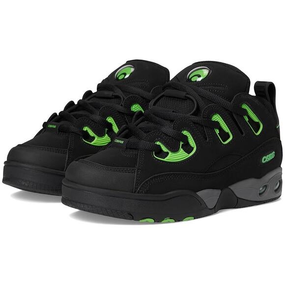 Osiris Mens D3 E Sneakers US 8 EU 40.5 Black Green Athletic EUC main image 13